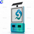 Sided solar outdoor advertising trash bin light box